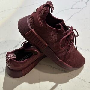 New Adidas Nmd R1 Burgundy Sneakers